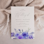 Schöne Lila Lavendelblütenhochzeit Einladung