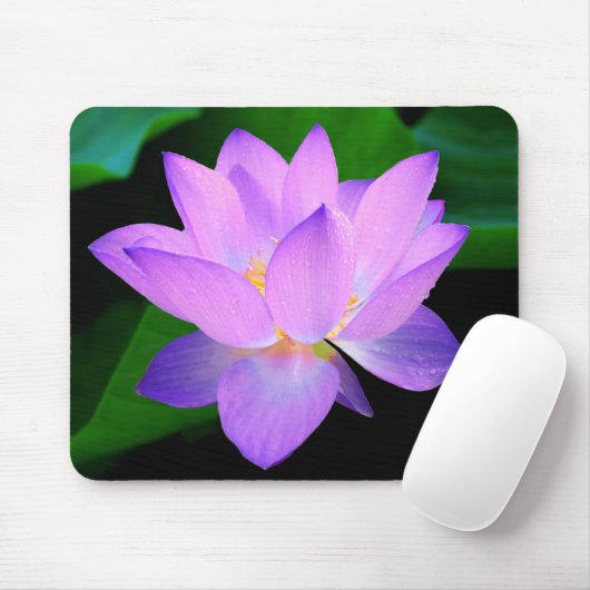 Schöne lila Lotos-Blume im Wasser Mousepad (Mit Mouse)