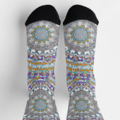 Schöne Lila Mandala Socken (Oben)