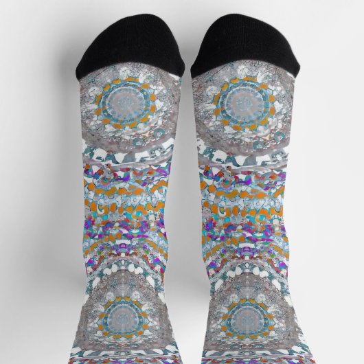Schöne Lila Mandala Socken (Oben)