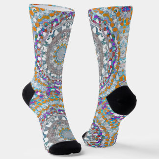 Schöne Lila Mandala Socken
