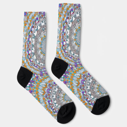 Schöne Lila Mandala Socken (Rechts)