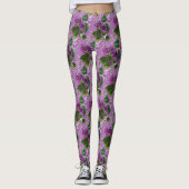 Schöne Lila Mauve Lilace Blume Leggings (Vorderseite)