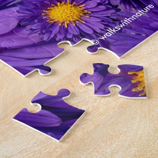 Schöne Lila Michaelmas Daisies Puzzle (Seite)