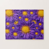 Schöne Lila Michaelmas Daisies Puzzle (Horizontal)