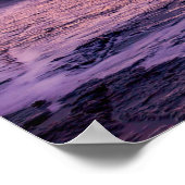 Schöne Lila Orange Sky and Ocean Poster (Ecke)
