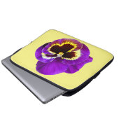 Schöne lila Pansy Laptopschutzhülle (Vorne Knopf)