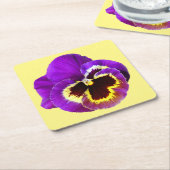 Schöne lila Pansy Rechteckiger Pappuntersetzer (angewinkelt)