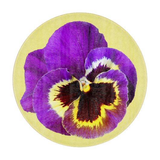 Schöne lila Pansy Schneidebrett (Vorderseite)