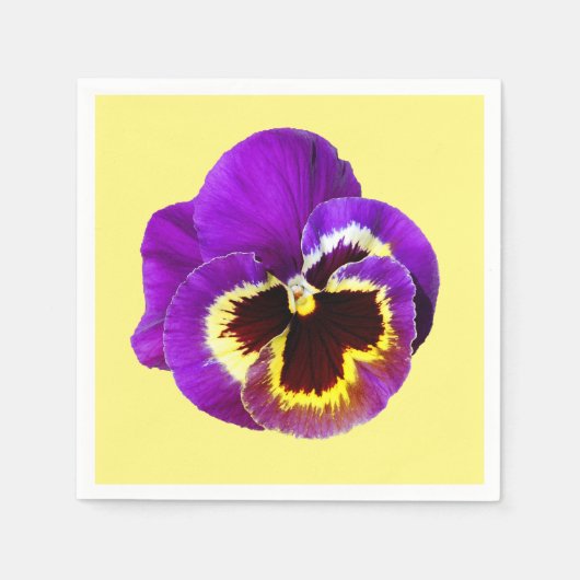 Schöne lila Pansy Serviette (Vorderseite)