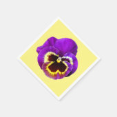 Schöne lila Pansy Serviette (Ecke)