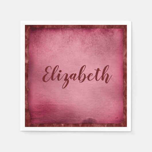 Schöne lila Personalisierung Serviette (Vorderseite)