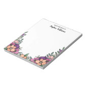 Schöne Lila Pfirsichblume vom Schreibtisch Notizblock (Rotiert)