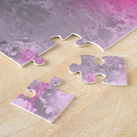 Schöne Lila Pink Lily Blume - Kunst Zeichnend Puzzle (Seite)