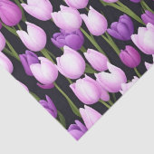 Schöne Lila Rosa Tulip Flora und Fauna Seidenpapier (Detail)