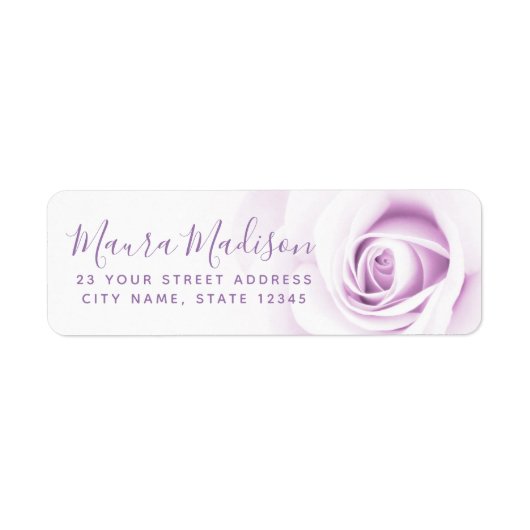 Schöne lila Rose Blume Blumen Rücksendeadresse (Vorne)
