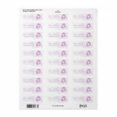 Schöne lila Rose Blume Blumen Rücksendeadresse (Vorne)