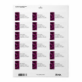 Schöne Lila Rose Blume Petals Girls Adressaufkleber (Vorne)