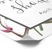 Schöne Lila Rose Brautparty Begrüßungszeichen Poster (Ecke)