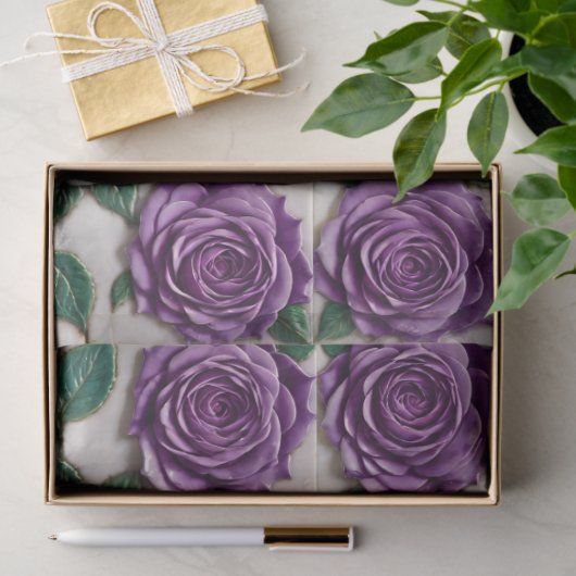 Schöne Lila Rose Moderne Sammlung Seidenpapier (Geschenk)