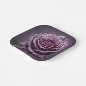 Schöne lila Rose Pappteller (Gewinkelt)