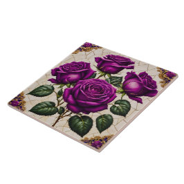 Schöne Lila Rose Populäre Sammlung Fliese