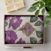 Schöne Lila Rose Populäre Sammlung Seidenpapier (Geschenk)