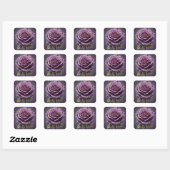 Schöne lila Rose Quadratischer Aufkleber (Blatt)