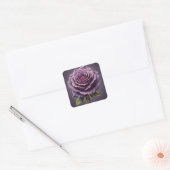 Schöne lila Rose Quadratischer Aufkleber (Umschlag)