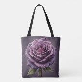 Schöne lila Rose Tasche (Rückseite)