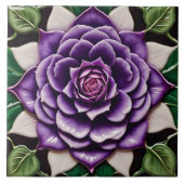 Schöne Lila Rose Trendy Collection Fliese (Vorderseite)