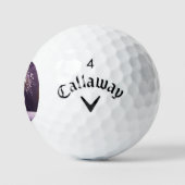 Schöne, lila, runde Vase-Dekoration Golfball (Logo)