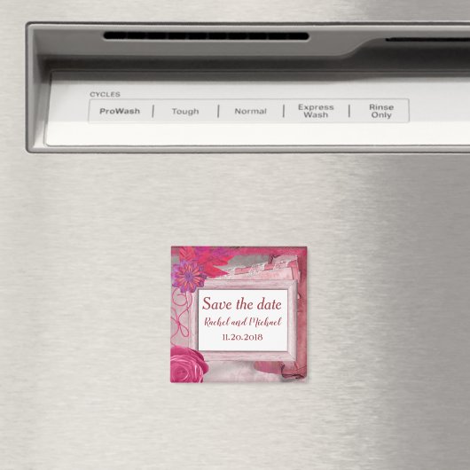 Schöne Lila rustikale Save the Date Magnet (In Situ (Geschirrspüler))