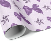 Schöne lila Satin-Bögen Geschenkpapier (Rolleneckpunkt)