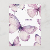 Schöne Lila Schmetterlinge DANKE Postkarte (Vorderseite)