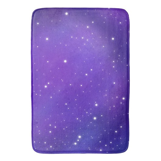 Schöne Lila Starry Sky Galaxy Kunst Badematte (Vorderseite Vertikal)