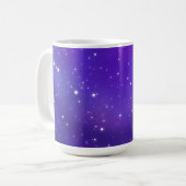 Schöne Lila Starry Sky Galaxy Kunst Kaffeetasse (Vorderseite Links)