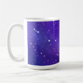 Schöne Lila Starry Sky Galaxy Kunst Kaffeetasse (Links)
