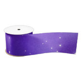 Schöne Lila Starry Sky Galaxy Kunst Satinband (Spule)