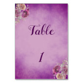 Schöne Lila Tischnummern (Rückseite)