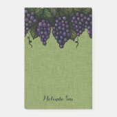 Schöne Lila Trauben | PERSONALISIERT Post-it Klebezettel (Vorderseite)