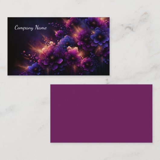 Schöne Lila und blaue Abstrakte Blüte Visitenkarte (Vorne/Hinten)
