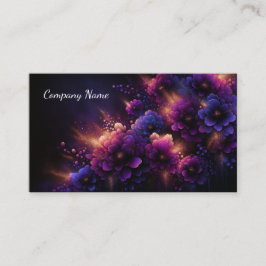 Schöne Lila und blaue Abstrakte Blüte Visitenkarte