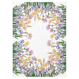 Schöne Lila und gelbe Ire / Frühjahrswoche Blume Tischdecke