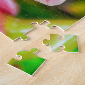 Schöne lila und weiße Blume Puzzle (Seite)