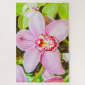 Schöne lila und weiße Blume Puzzle (Vertikal)