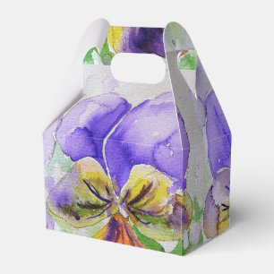 Schöne lila Veilchen-Blumen-Hochzeitstorte Geschen Geschenkschachtel