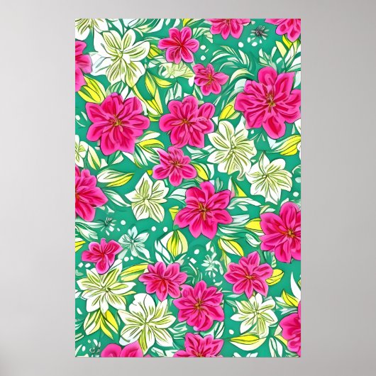 Schöne lila-weiße Lilie-Blume Poster (Vorne)