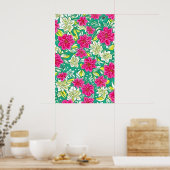 Schöne lila-weiße Lilie-Blume Poster (Küche)