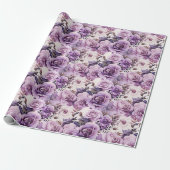 Schöne Lila Wildblumen Geschenkpapier (Ungerollt)